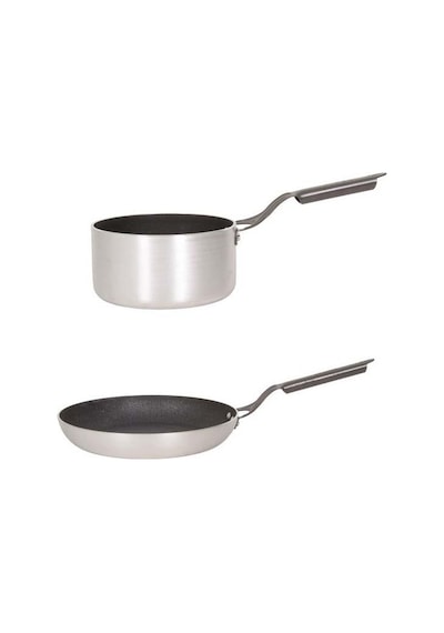 Mehtap Chefline İndüksiyon Tabanlı 30 Cm Tava Ve 22 Cm Kaçerola Sosluk Seti Gri