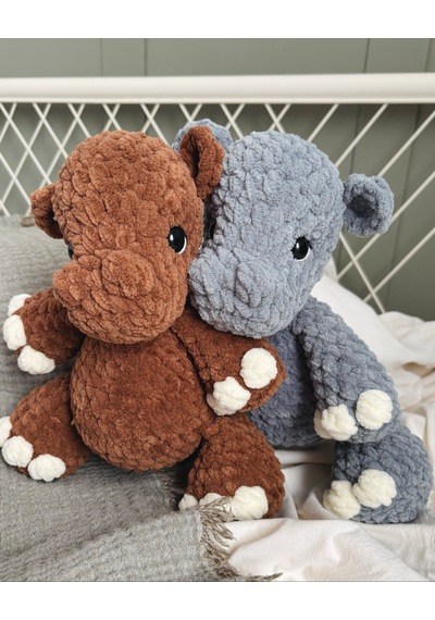 Pebble The Hippo Peluş Oyuncak Kahverengi