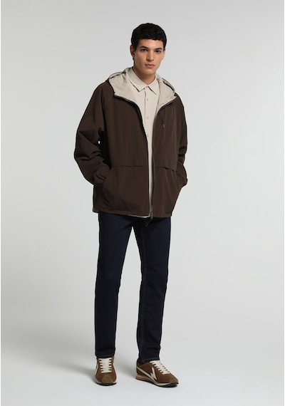 Colin's Colins Loose Fit Düz Astarlı Fermuarlı Erkek Kahverengi Yağmurluk Cl1081715 Q1.v1 Brw