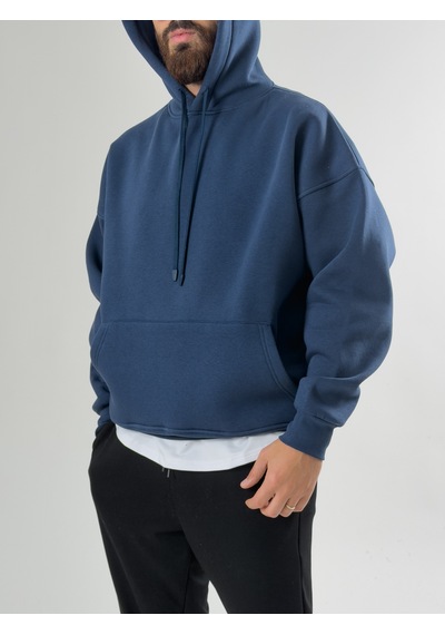 Cocopelli Erkek Şardonlu İndigo Hoodie Coc2605 Çok Renkli