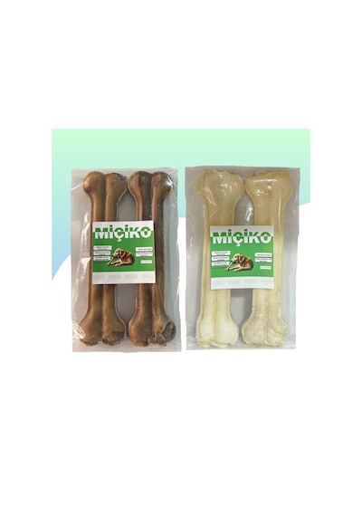 22cm Beyaz Ve Naturel Press Ödül Çiğneme Kemiği 2 X 2li Paket 4 Adet