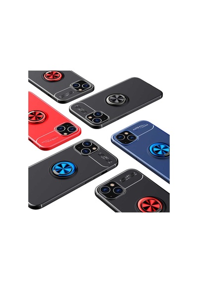 Apple Apple iPhone Uyumlu 13 Kılıf Zore Ravel Silikon Kapak - Siyah-mavi