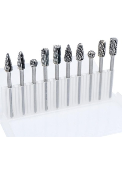 6318 Ahşap-metal Karbür Kalıpçı Freze Ucu 10 Parça 3 Mm Saplı