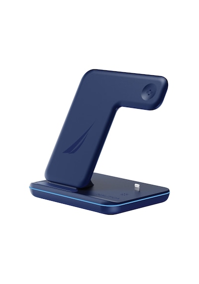 Nautica CH400 Apple Uyumlu iOS 3'in 1 Magsafe 15W Hızlı Şarj istasyonu Navy