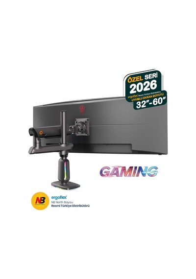 North Bayou Nb F7 Ergonomic Rgb Aydınlatmalı 32-60 İnch Büyük Ekranlar İçin Profesyonel 2026 Versiyon Monitör Sta