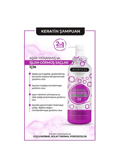 Morfose 2'si 1 Arada Keratin Şampuan 1 L