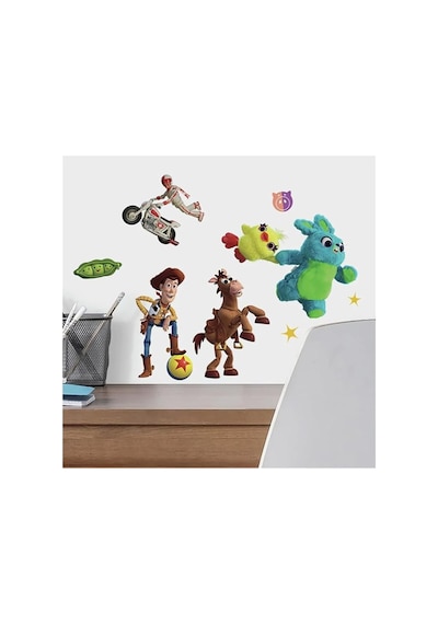 Rmk4008scs Toy Story 4 Soy Ve Yapıştır Duvar Çıkartması, Yeşil, Mavi, Sarı &