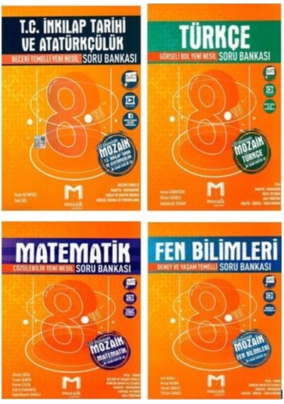 Mozaik Yayınları 8. Sınıf Lgs Soru Bankası Seti