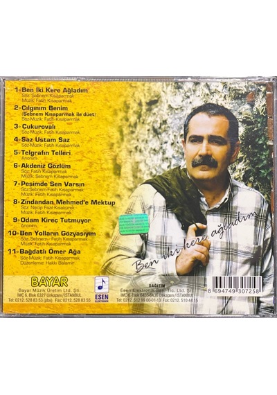 Plak Değildir Cd Dir Cd Fatih Kısaparmak Ben İki Kere Ağladım C
