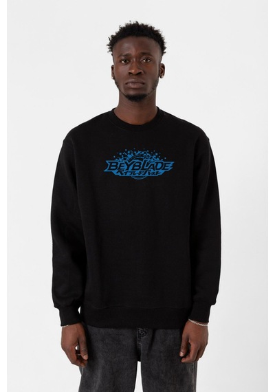 Beyblade Logo Siyah Erkek 2ip Sweatshirt 001