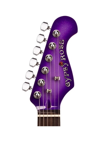 Valencia Gypsy Rose Gre1kcpp Elektro Gitar Seti Mor - Tek Manyetik Basitleştirilmiş - Simli Mor - Yeni Başlayanlara