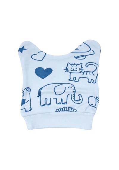 Bebegen Erkek Bebek Mavi Fil Nakışlı Pijama Takımı 0-3 Ay Çok Renkli