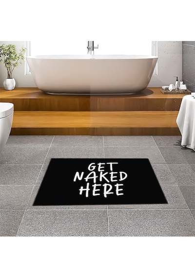 Evaşk Banyo Paspası İpeksi Kadifemsi Halı Yüzey Kaymaz Taban 60x90 BM02660S Siyah