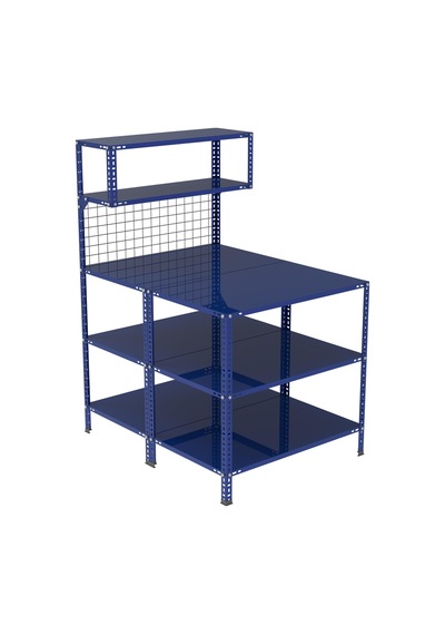 3 Katlı Duble Mavi Paketleme Masası 118x93 Cm - 2 Raflı Tel Kafesli , Atölye, Depo, Hobi Çalışma Masası Mavi 3 Katlı Duble Mavi Paketleme Masası 118x93 Cm - 2 Raflı Tel Kafesli , Atölye, Depo, Hobi Çalışma Masası Mavi