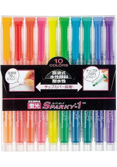 Zebra Sparky-1 Fosforlu Kalem 10'lu Set