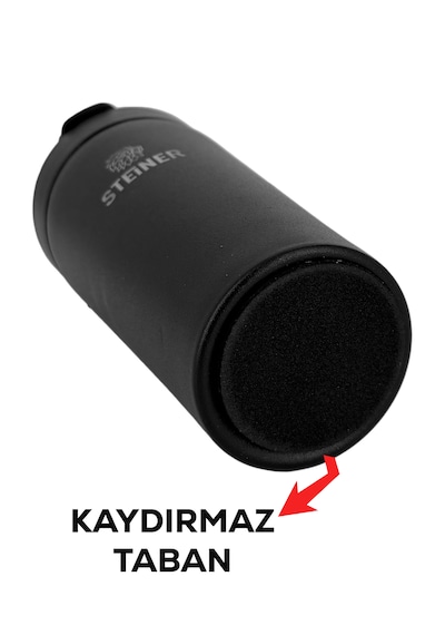 Steiner Paslanmaz Çelik Termos 380 Ml Mat Siyah Sıcak Ve Soğuk