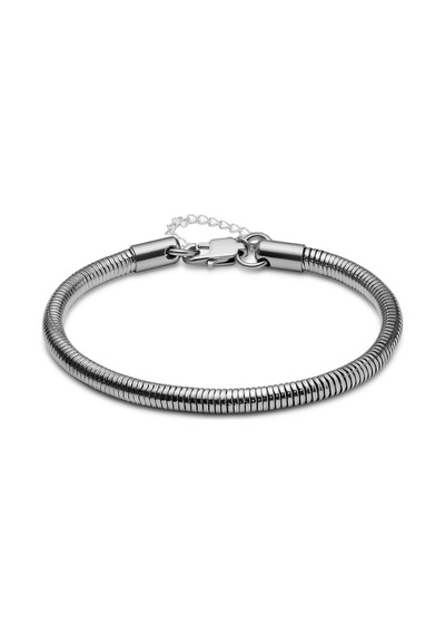 Gümüş Renk Unisex Snake Zincir 4 Mm Çelik Bileklik - 3144 Gold