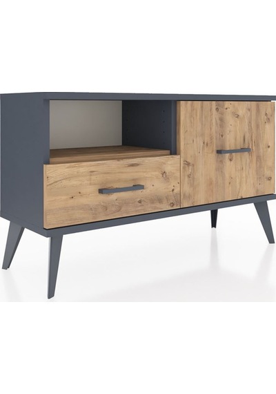 Arges Şifonyer Tek Raflı 2 Çekmeceli 88x30x48 Antrasit-çam Çam Arges Şifonyer Tek Raflı 2 Çekmeceli 88x30x48 Antrasit-çam Çam