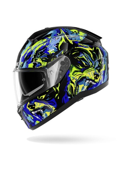 Shark Rıdıll 2 Ragıng Beast Kapalı Kask Siyah Sarı Mavi