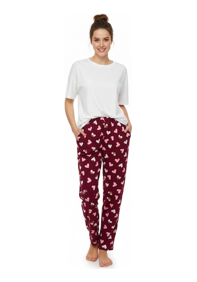 Kadın Tek Penye Pijama Alt Bgl-st05005 Kırmızı