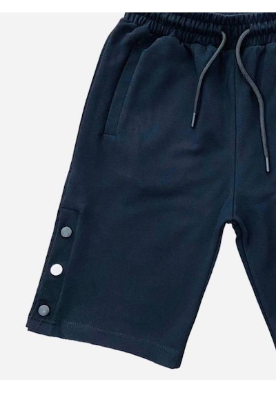 Ekkokids Çocuk Çıtçıtlı Şort-14547 Siyah