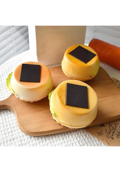 Yapay Burger Etburger Yumuşak Dokulu 10cm Sarı