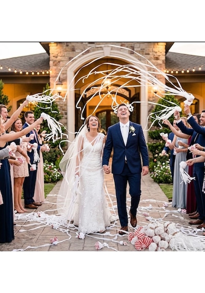 10 Adet Beyaz Düğün Konfeti - Gelin Damat Çıkışı, Nikah Ve Düğün Törenleri, Organizasyon İçin Kağıt Konfeti Süsü