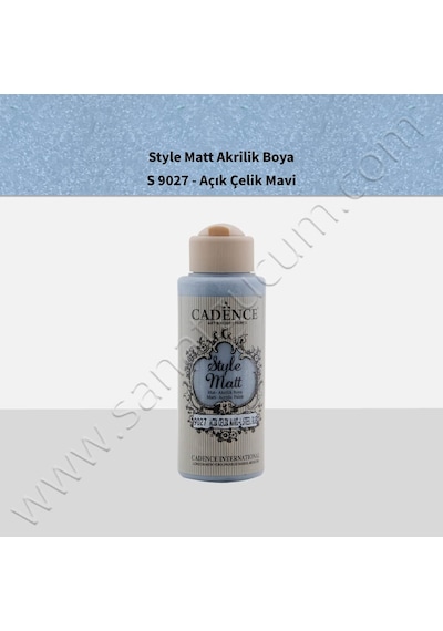 Cadence Style Matt Akrilik Boya 120 Ml. S9027Açık  Çelik Mavi