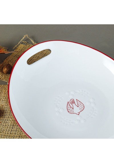 Aryıldız Red Bird Derin Sunum Tabağı 28 Cm Çok Renkli
