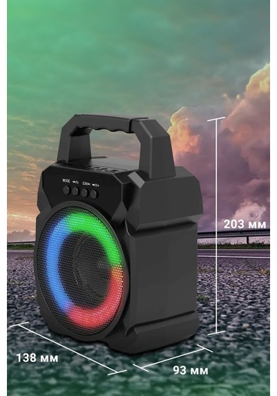 Thentech Kablosuz Taşınabilir Bluetooth Hoparlör Kaliteli Ses Güçlü Şarj Portatif Hoparlör Siyah