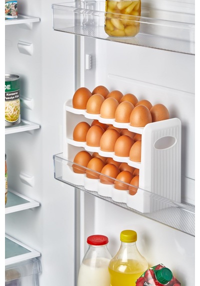 30 Bölmeli 3 Katlı Yumurtalık Organizer Buzdolabı Düzenleyici, Bpa İçermeyen Yumurta Saklama Kabı
