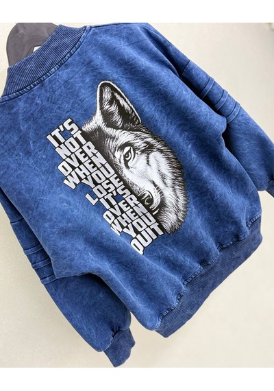 Kokoş Bebe Wolf Yıkamalı Penye Hırkalı 3 Lü Erkek Çocuk Takım - 4/12 Yaş - 31947 Mavi