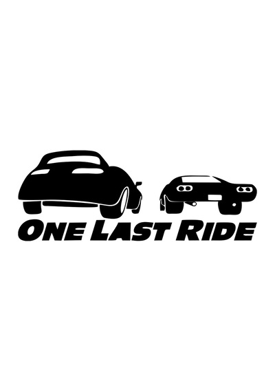 One Last Ride Araba Stickeri 17x17 Cm Siyah