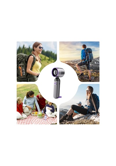 Şarjlı El Fanı 12000rpm 0-120 Hız Ayarı Masaüstü Vantilatör Mini Fan