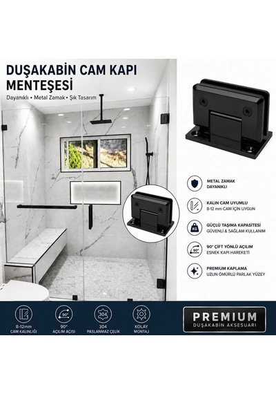 Tr Ayrıntıshop Cam Kabin Kapı Menteşe Siyah Genel