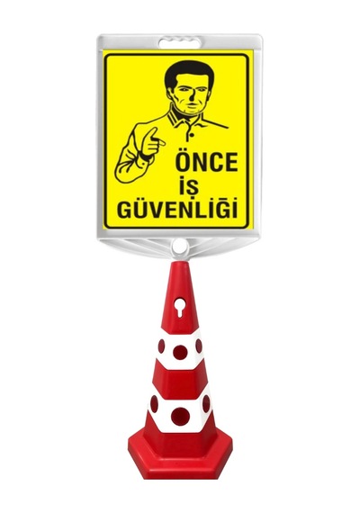 Önce İş Güvenliği Çift Taraf Baskı Kırmızı Ultra Kedi Gözlü Ağırlıklı Koni Seti Trafik Dubası