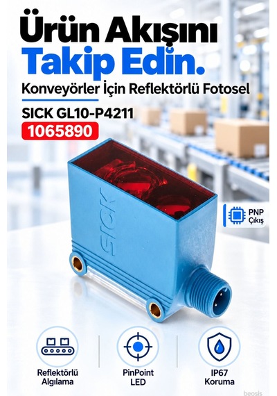 Sıck Gl10-p4211 Reflektörlü Fotosel 1065890