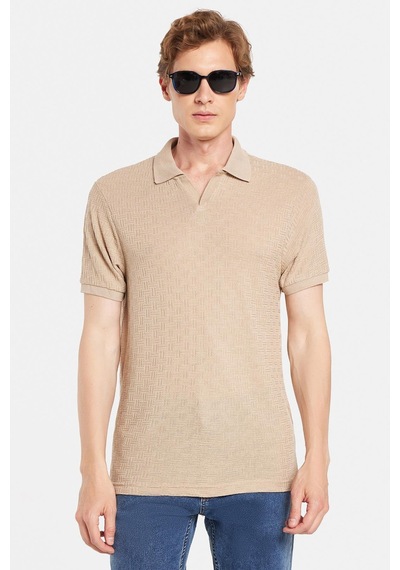 Tudors Erkek Slim Fit Dar Kesim Viskon Kumaş Desenli Düz Pike Düğmesiz Vizon Polo Yaka Tişört-34766 Vizon Tudors Erkek Slim Fit Dar Kesim Viskon Kumaş Desenli Düz Pike Düğmesiz Vizon Polo Yaka Tişört-34766 Vizon