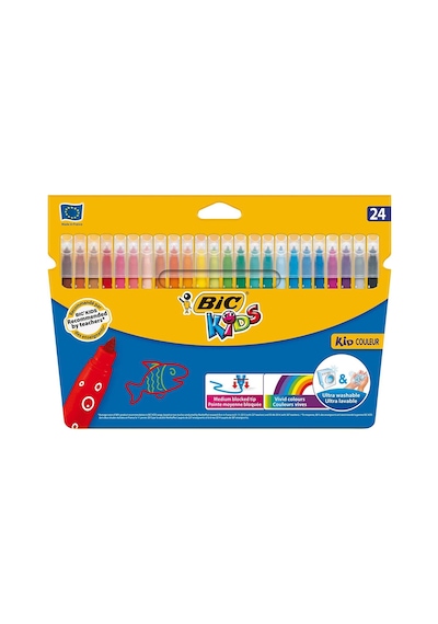 Bic Kids Couleur Yıkanabilir Keçeli Boya Kalemi 24'lü