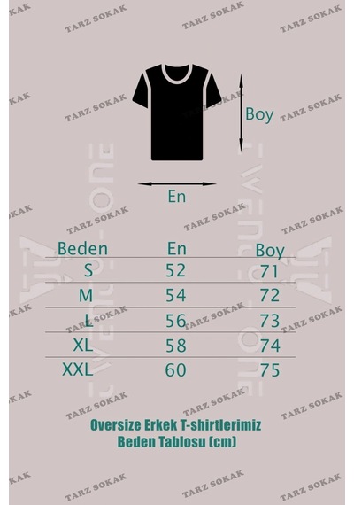 Startmore Beyaz Trasher Baskılı Unisex Ovesize Beyaz