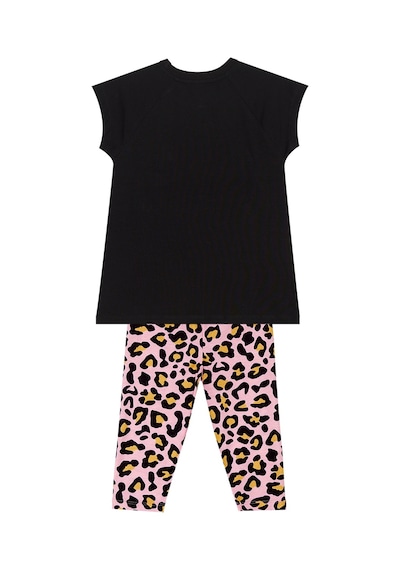 Denokids Mshb&g Leopar Ve Zebra Kız Çocuk Tunik Tayt Takım Çok Renkli