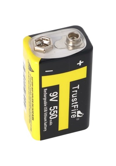 Trustfire 9V Blok 6Lr61 6F22 550Mah Bms. Usb Şarj Fonksiyonu Ile