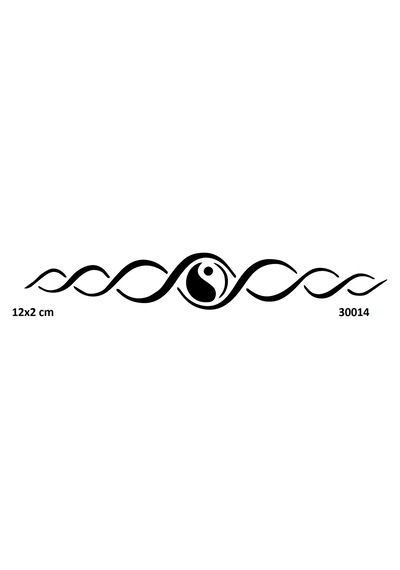 Airbrush Tattoo Sarmal Ying-yang Yapışkanlı Stencil Süsleme Ve Boyama Kalıbı