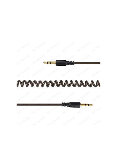 3.5Mm Stereo Spiral Tasarım Araç Içi Aux Ses Aktarım Kablosu