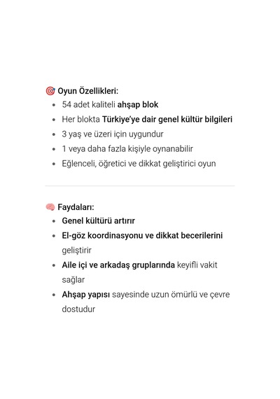 Türkiye Tower Genel Kültür Denge Oyunu 54 Parça Cezalı Jenga