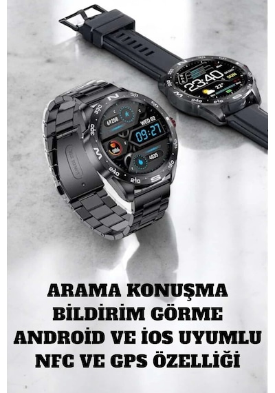 Akıllı Saat Arama Cevaplayan Titreşim Özelliğiyle Bildirim Görebilen