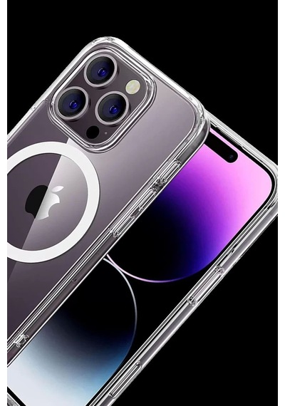 Apple İphone 16 Pro Max Combo Sert Şeffaf Magsafe Kapak - Şeffaf