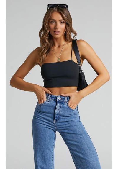 Seeh Siyah Basic Kadın Crop Sh147 Standart