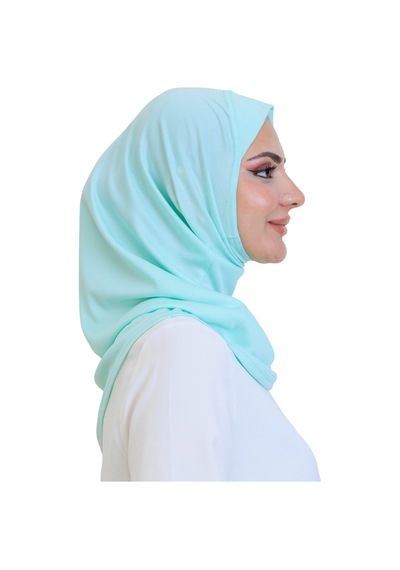 Modish Group Hazır Başörtü Pratik Tak Çıkart Kadın Günlük Şal Hafif Kırışmaya Dayanıklı Mint Yeşili