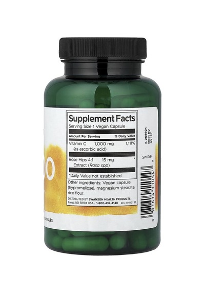 Swanson Vitamins, C-1000, 90 Vegan Capsules